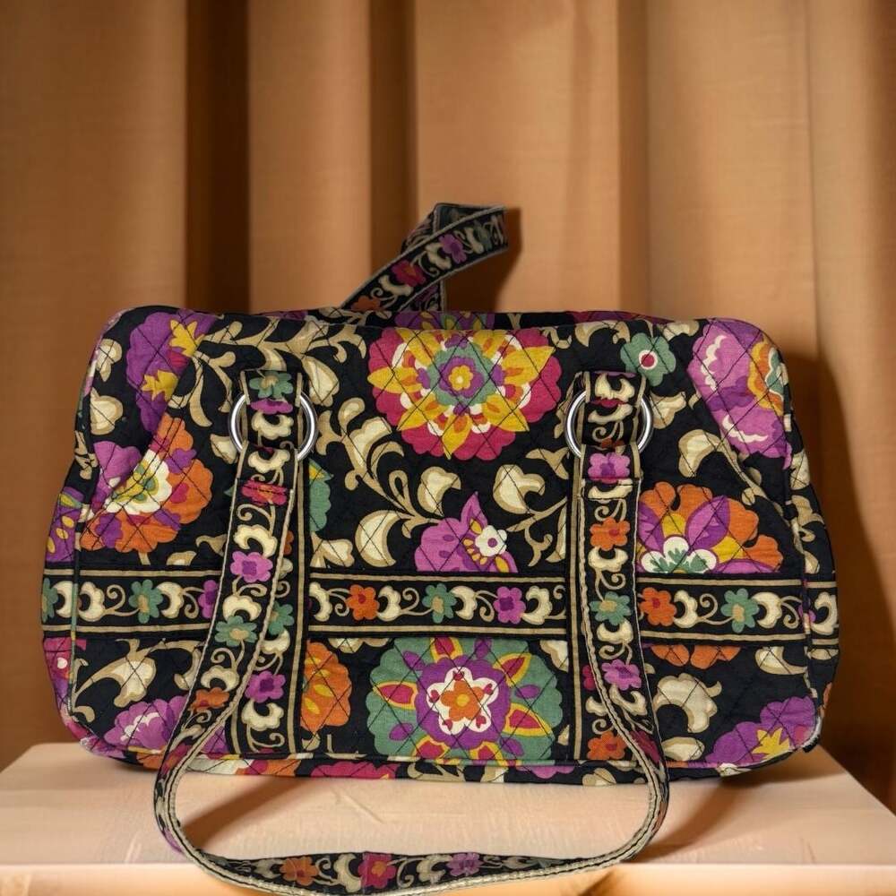 Vera Bradley Suzani Pattern Quilted Shoulder Bag Multicolor Floral